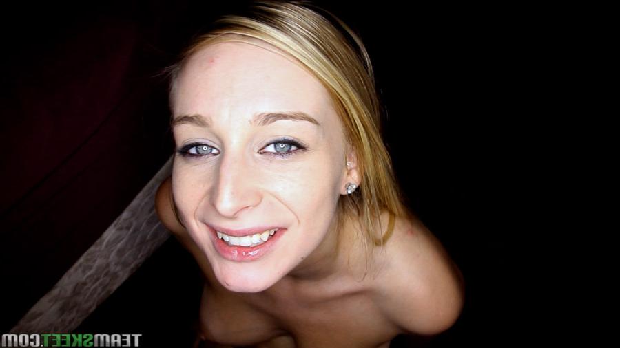 16P Close-up deepthroat blowjob by slender blondie Stacie Jaxxx!