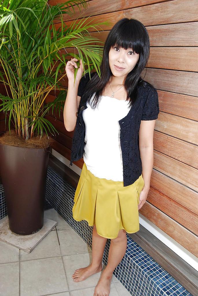 16P Decent Asian milf in skirt Yumiko Takase desires to get naked