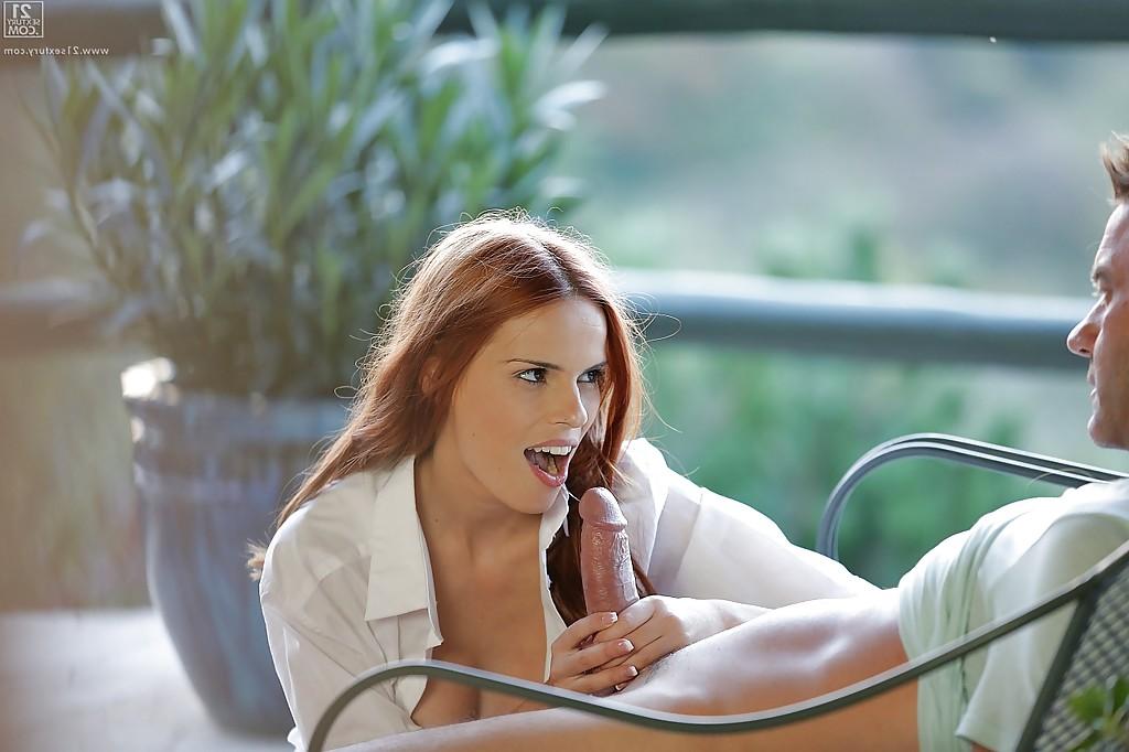 16P Young redhead pornstar Susana Melo does the best blowjob ever