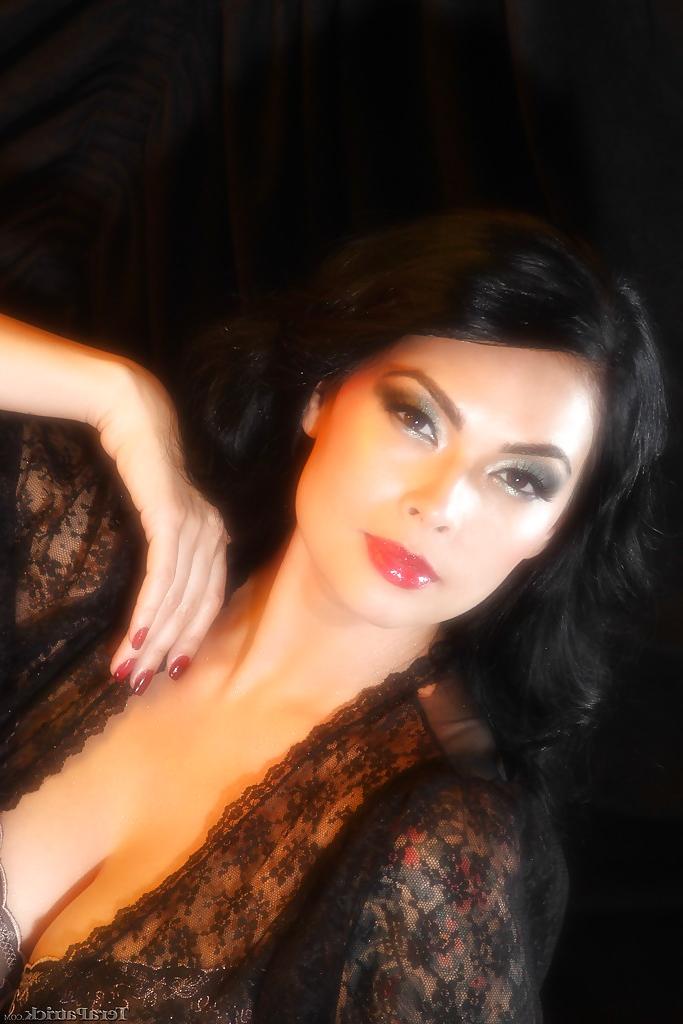 16P Stunning Asian babe Tera Patrick poses for sexy solo girl shoot in lingerie