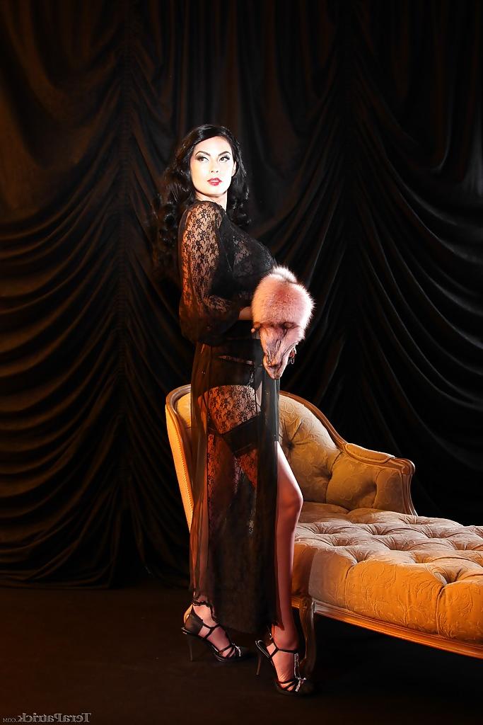 16P Stunning Asian babe Tera Patrick poses for sexy solo girl shoot in lingerie