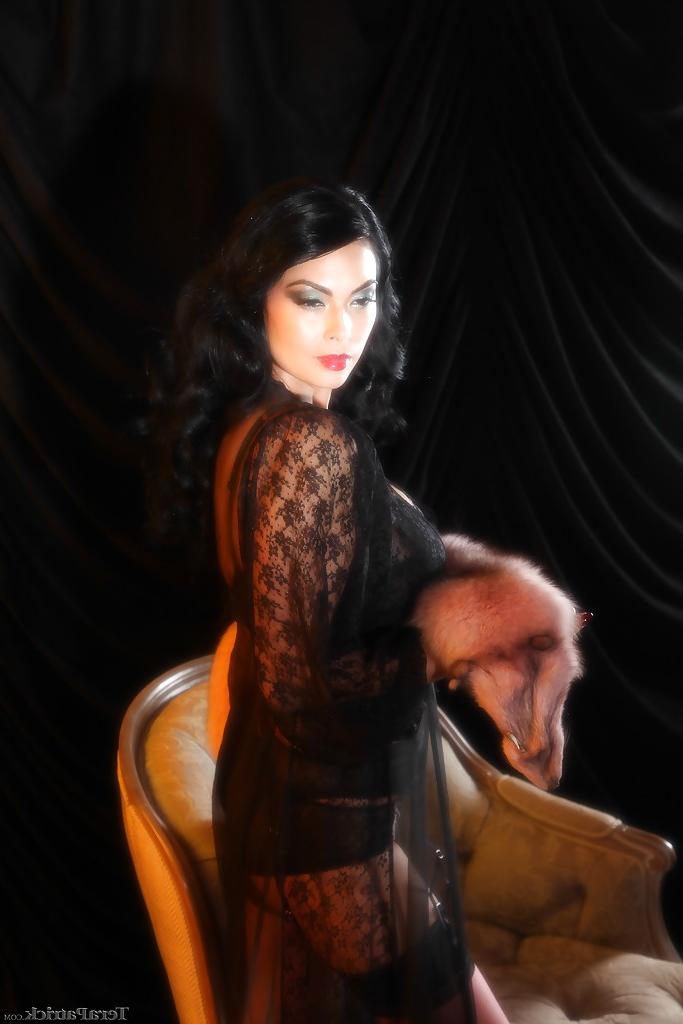 16P Stunning Asian babe Tera Patrick poses for sexy solo girl shoot in lingerie