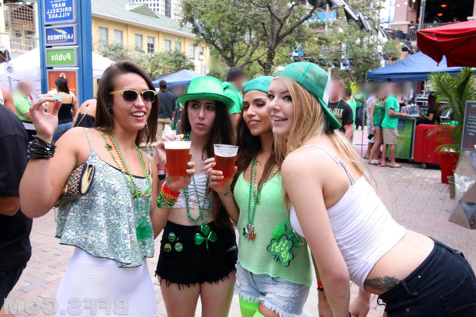 10P Kelsi Monroe and her friends celebrate St Patrick's Day with sex