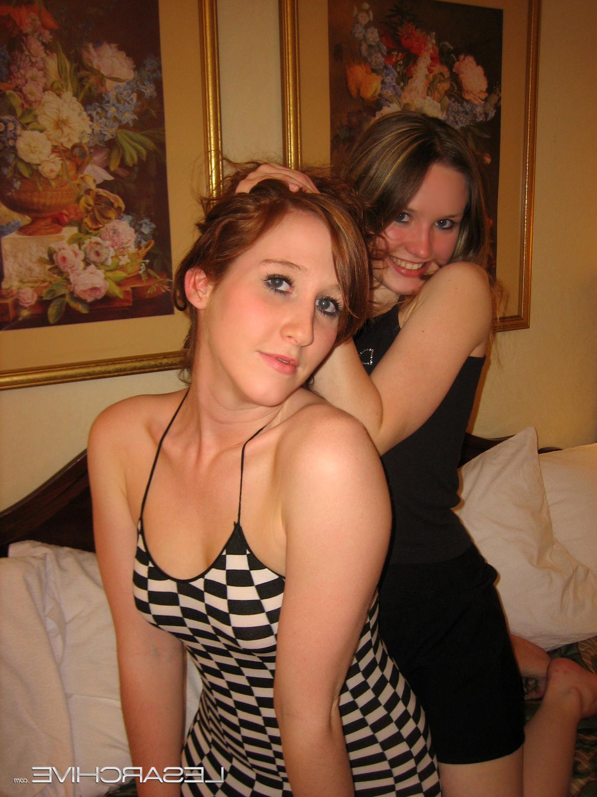 15P Hot teens Kitty and September get naked and pleasure each other