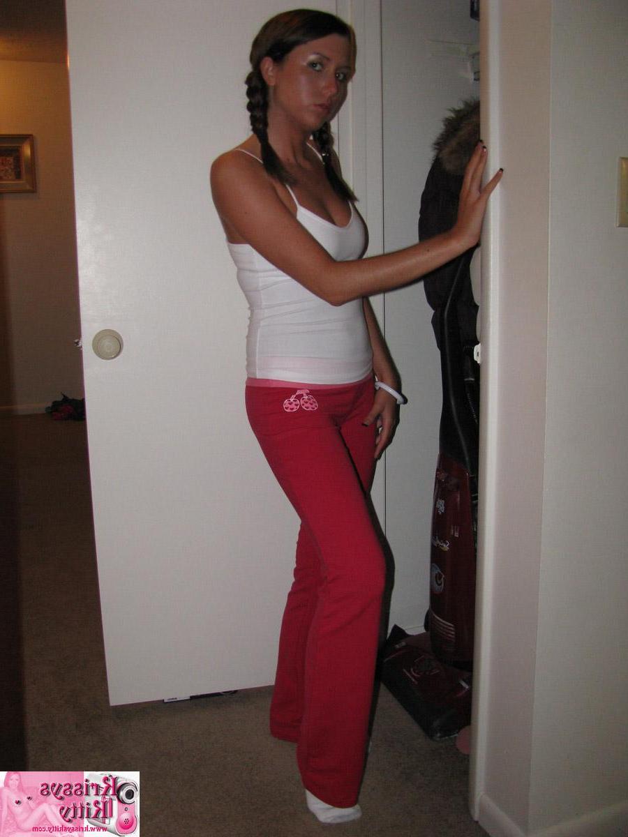 15P Pictures of teen girl Krissy Marie spreading her legs