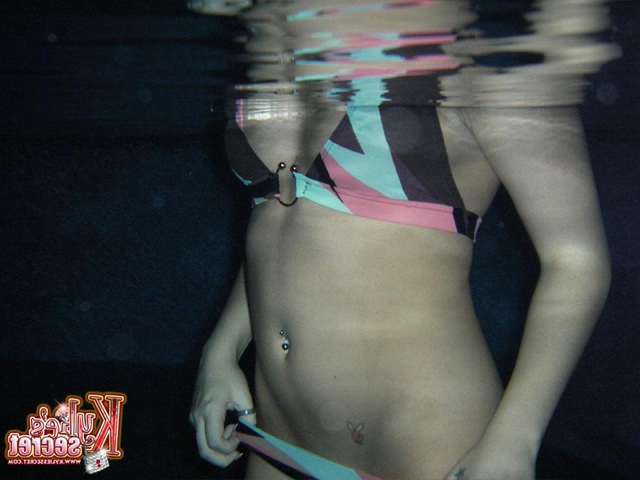 12P Redhead babe Kylie wants you to join her for a late night swim