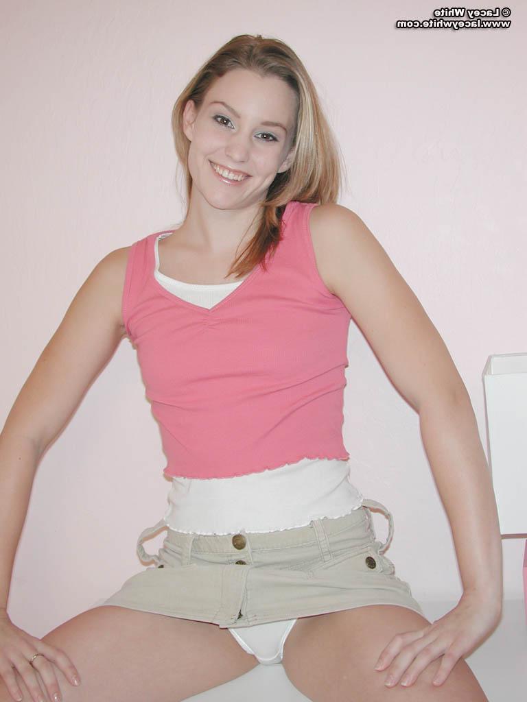 18P Pictures of Lacey White getting naked and spreading her legs