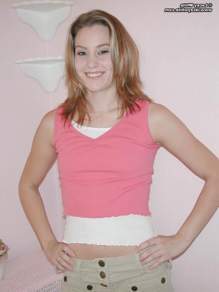 18P Pictures of Lacey White getting naked and spreading her legs