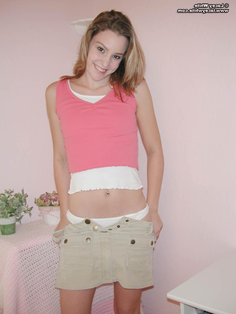 18P Pictures of Lacey White getting naked and spreading her legs