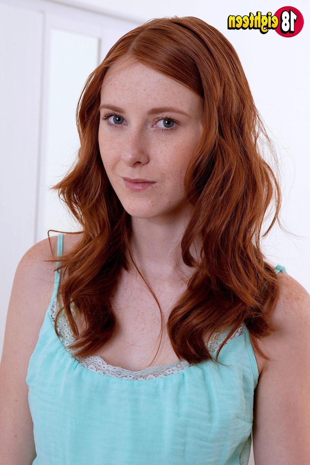16P Redhead teen Linda Sweet strips down to her socks