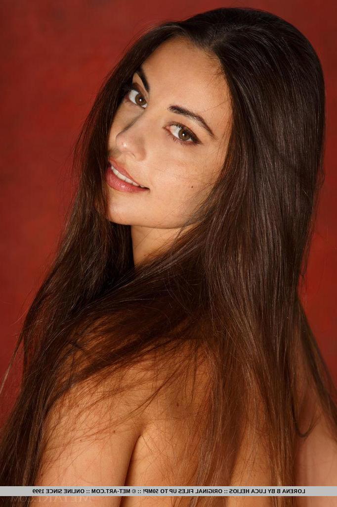 18P Beautiful brunette Lorena B spreads her legs to offer you her wet pussy