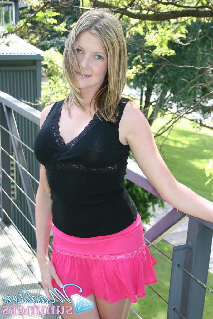 20P Pictures of teen cutie Madison Summers showing you what's up her skirt