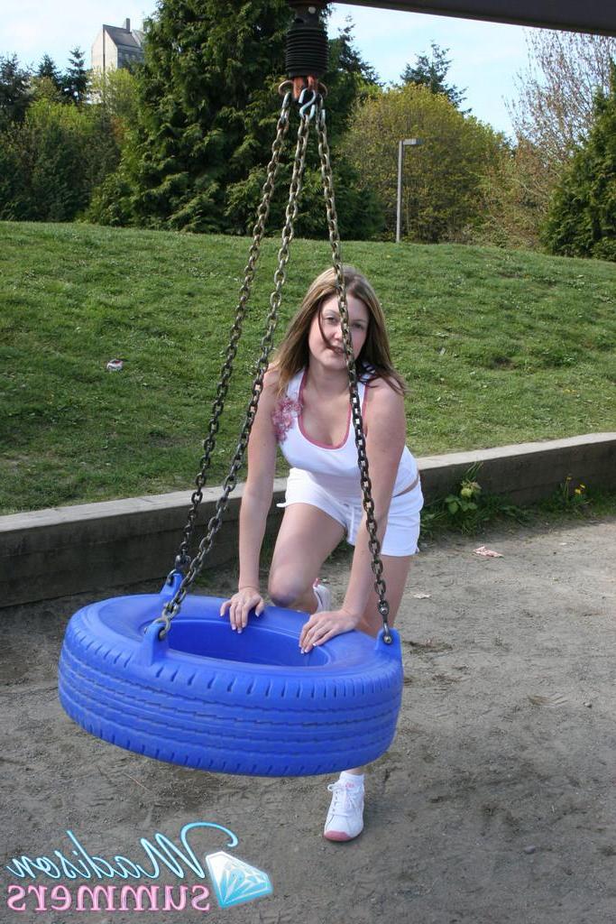20P Pictures of teen model Madison Summers teasing at a park