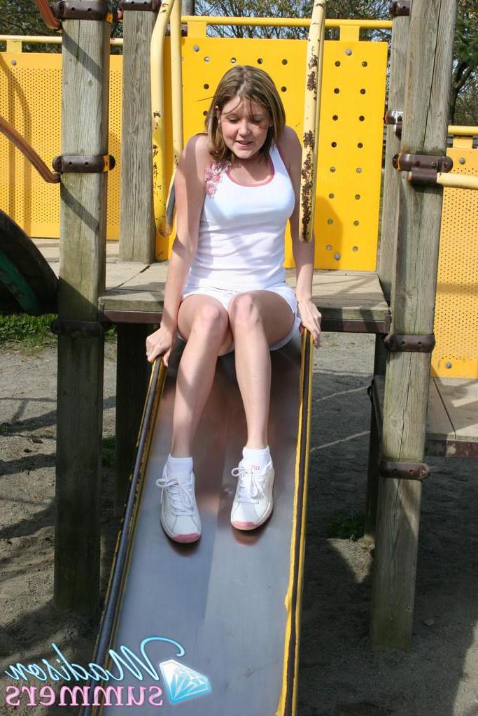 20P Pictures of teen model Madison Summers teasing at a park