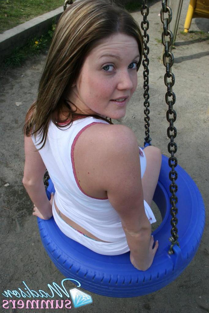 20P Pictures of teen model Madison Summers teasing at a park