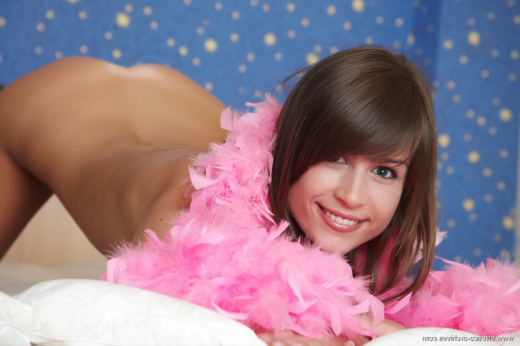 16P Teen cutie Coccinelle strips naked and spreads her legs