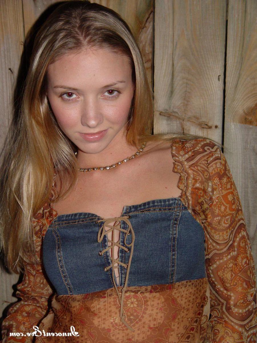 20P Pictures of teen porn girl Innocent Eve flashing and stripping down to her panti