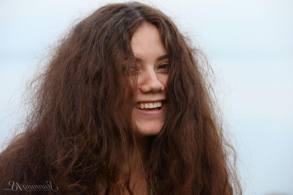 16P Hot teen Norma Joel gives you her hot pussy on the beach