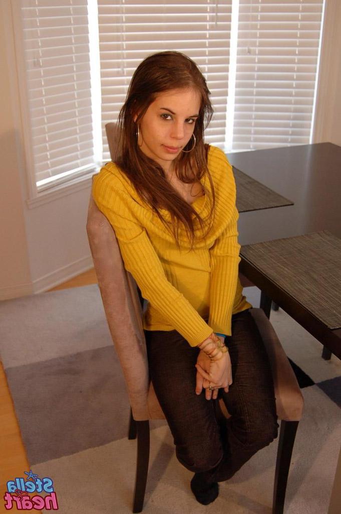 15P Pictures of teen porn girl Stella Heart showing off her small tits