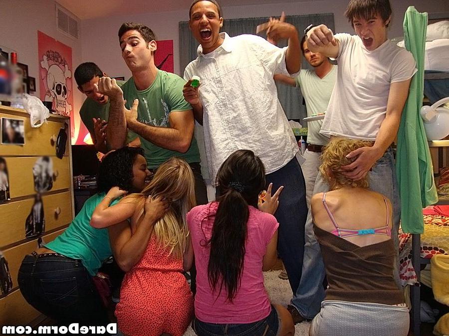 12P Horny college girls get their fuck on at a party