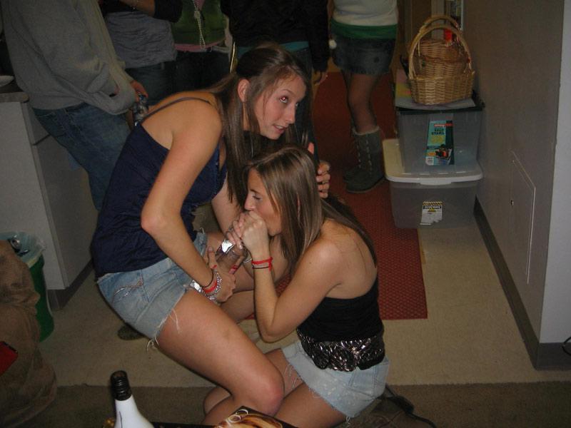 15P Super hot girls start stripping naked and showing off while partying