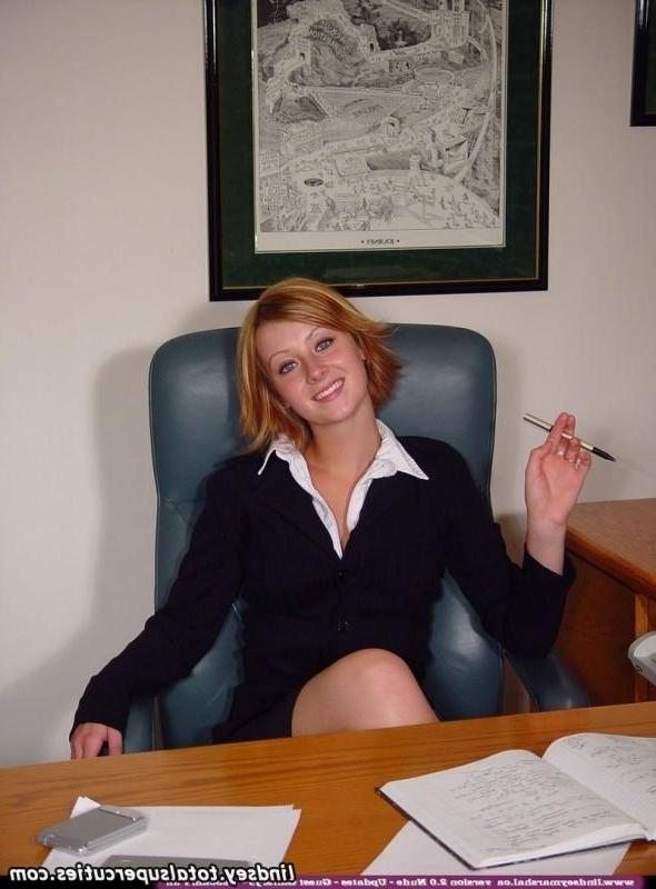 15P Lindsey Marshal poses as a sexy secretary