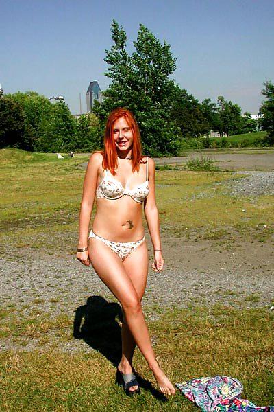 9P Flasher rachel out and about photos