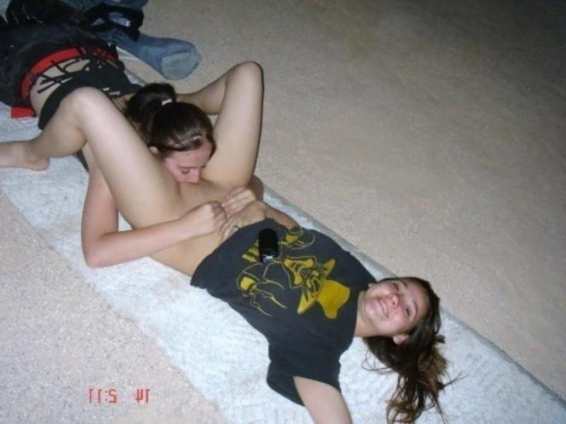 14P Horny college coeds pleasuring each other in front of friends