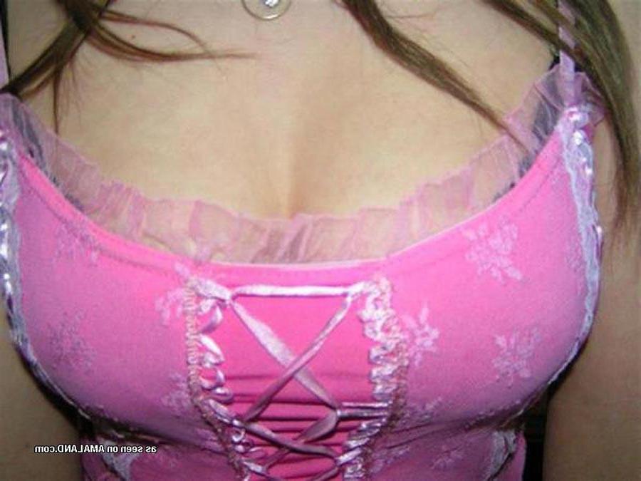 16P Amateur brunette GF models her see-through lingerie
