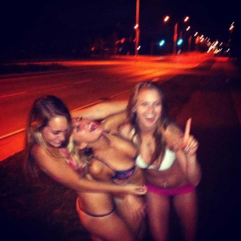 14P Hot college coeds take selfies while partying