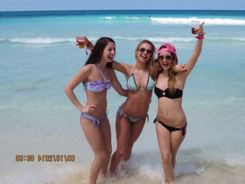 14P Hot college coeds take selfies while partying
