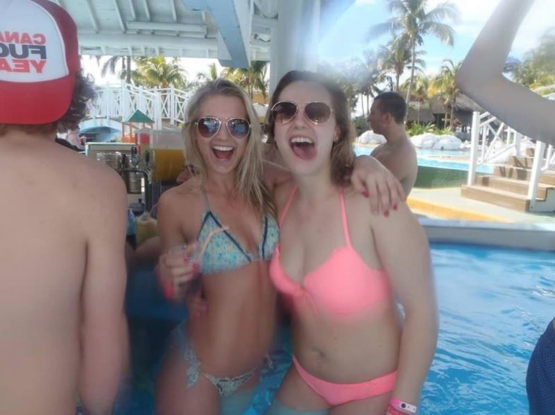 14P Hot college coeds take selfies while partying