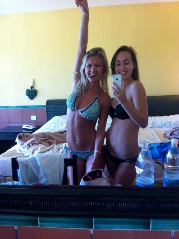 14P Hot college coeds take selfies while partying