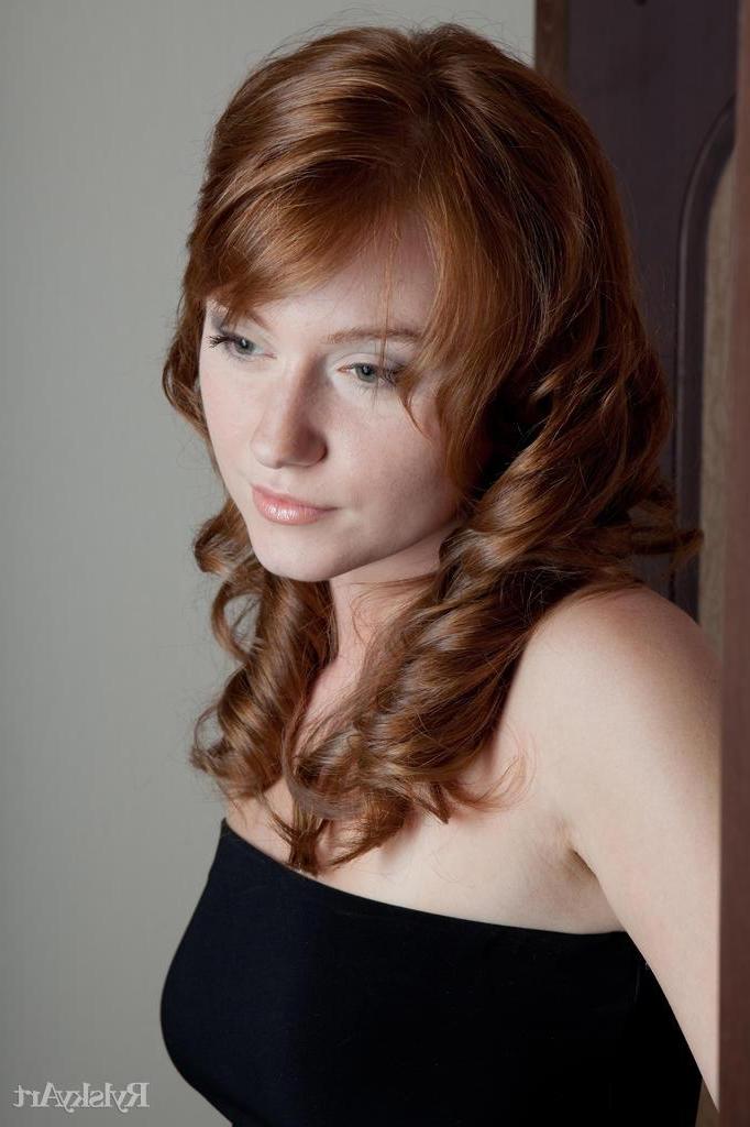 16P Redhead beauty Nomi seduces you with her pretty legs and tight pussy