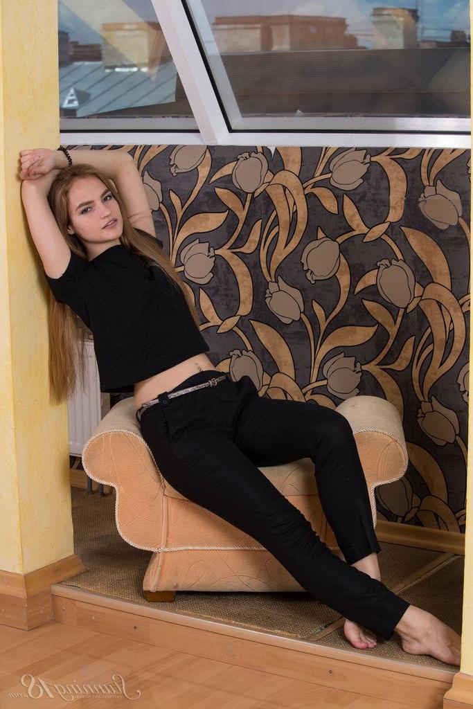 16P Pretty teen Joan strips for you in "Better To Be Naked"