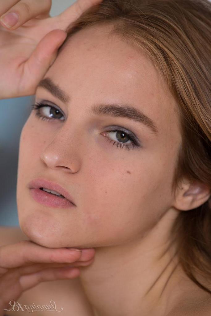16P Pretty teen Joan strips for you in "Better To Be Naked"