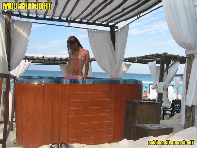 15P True Tere in a sexy pink bikini