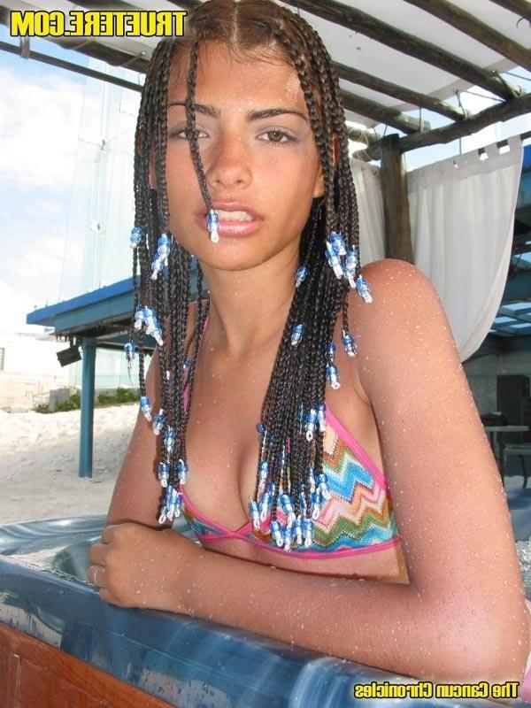 15P True Tere in a sexy pink bikini