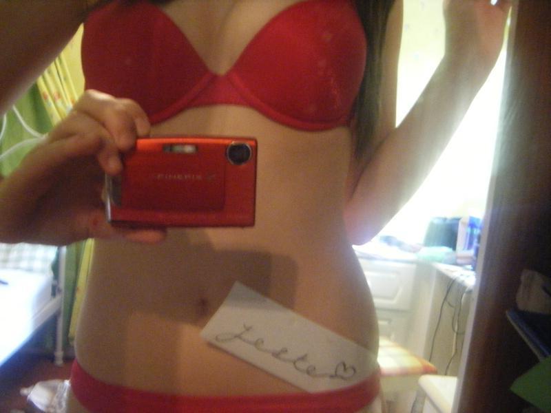 14P Naughty brunette GF with fine tits posing in lingerie