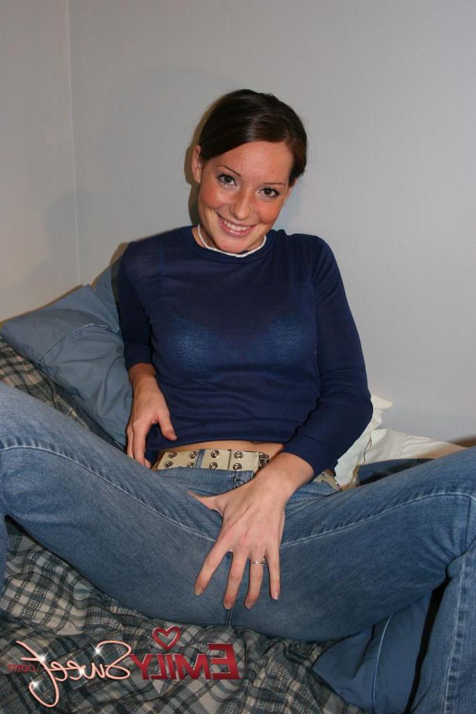 20P Pictures of Emily Sweet stripping to her underwear