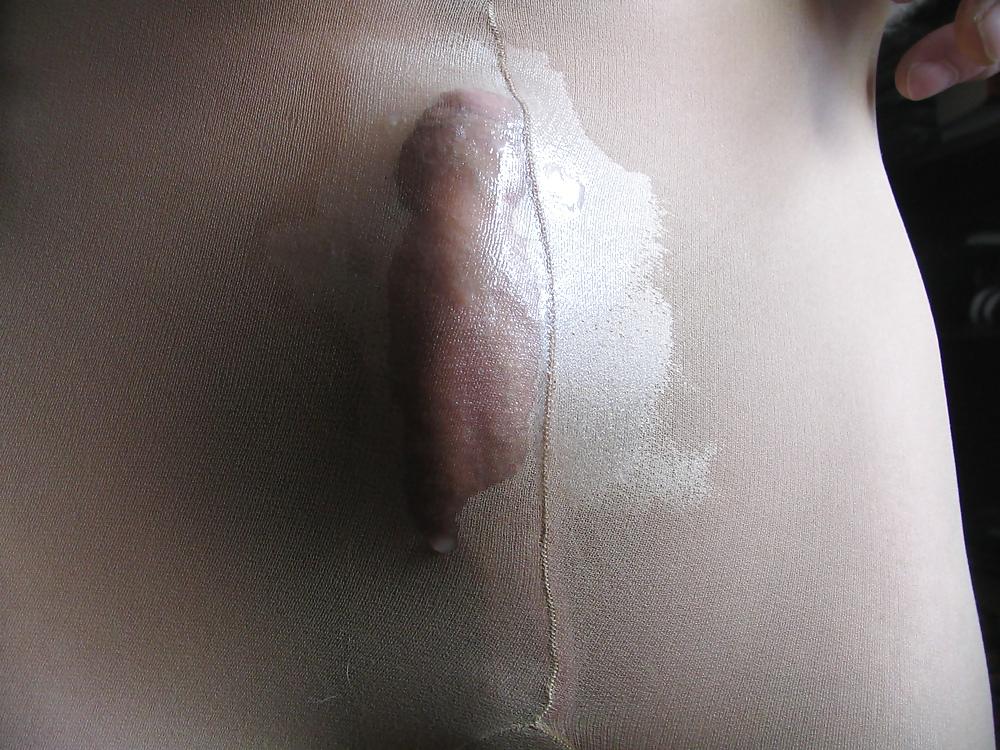 12P Jizzed Pantyhose - Wixen in Nylons