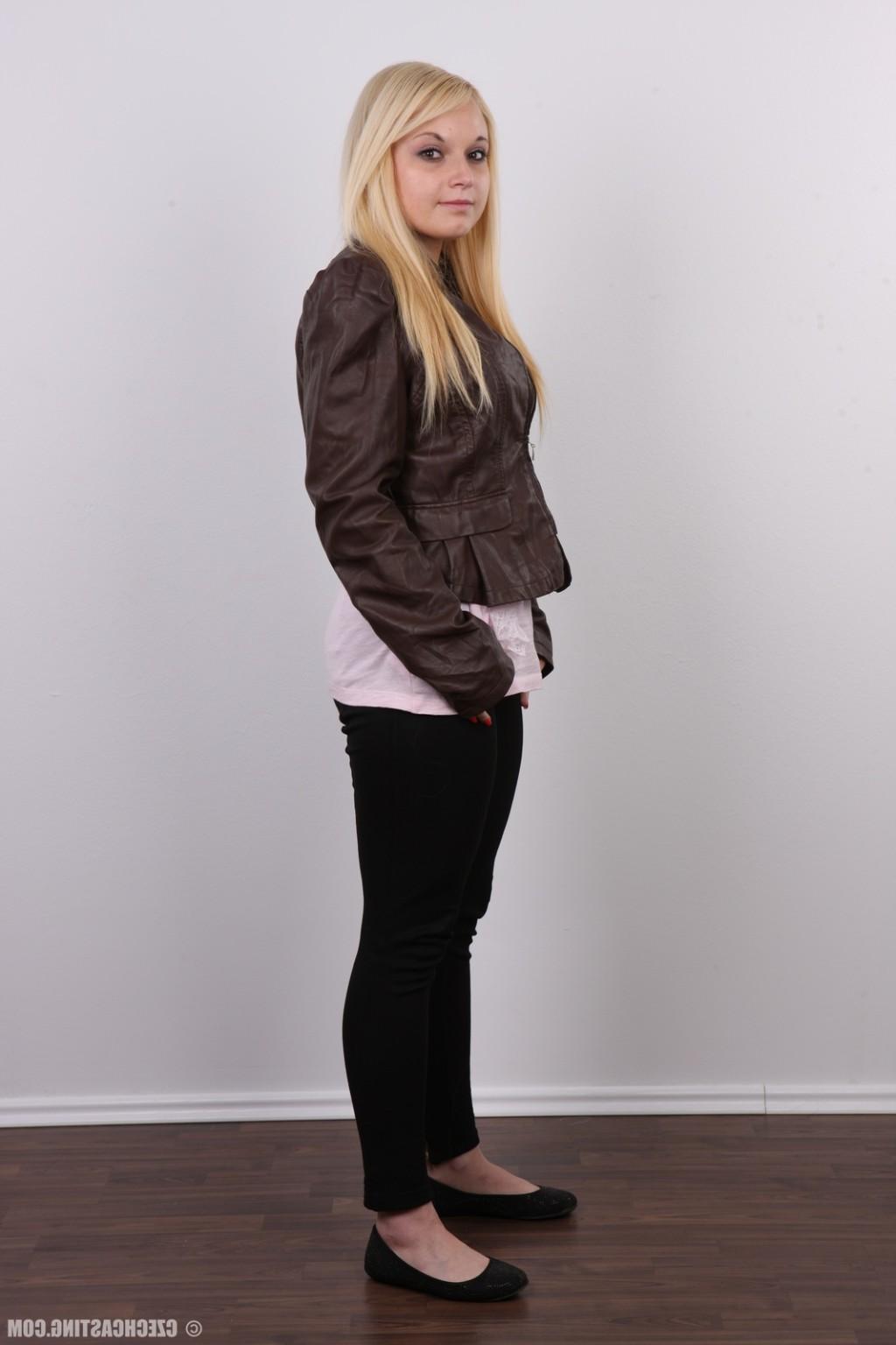 17P Petite blonde girl poses nude