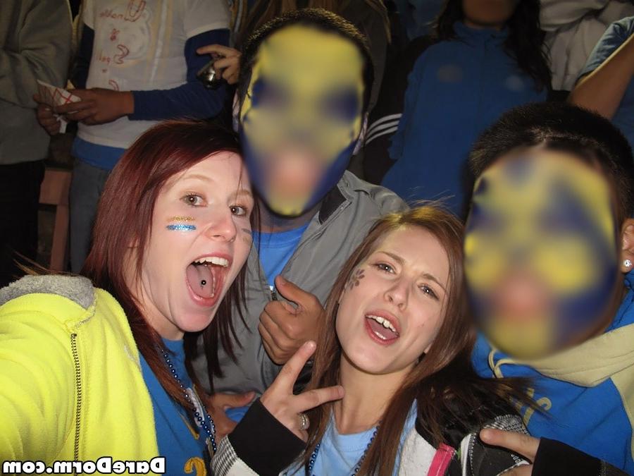16P College coeds tailgate party