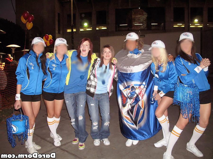16P College coeds tailgate party