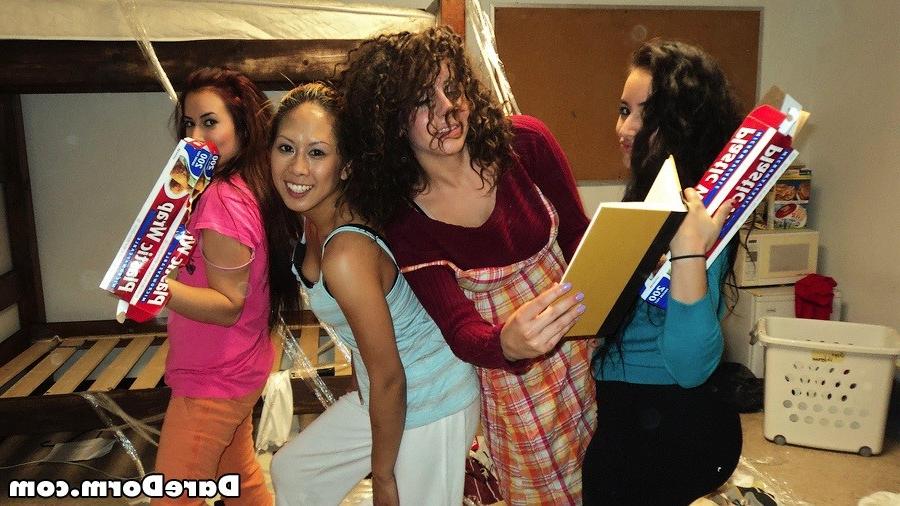16P College coeds dorm party