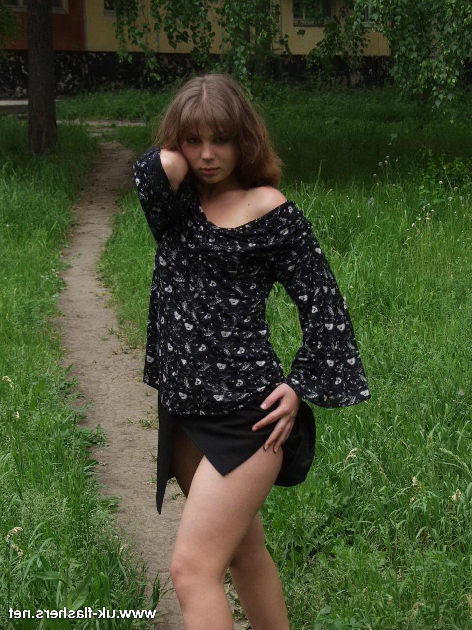 16P Our camera joins amateur cutie Clara on a day out where she flas