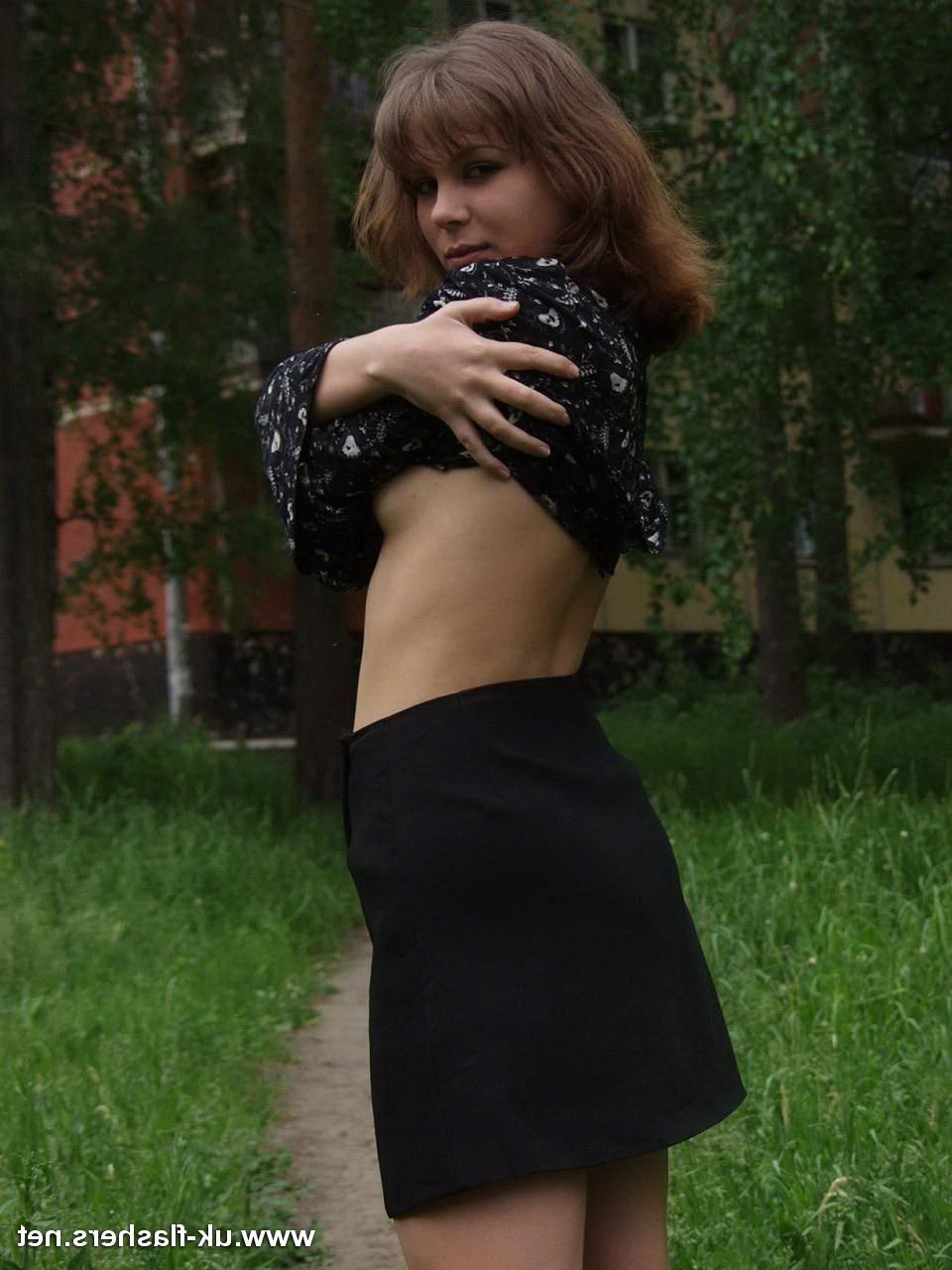 16P Our camera joins amateur cutie Clara on a day out where she flas