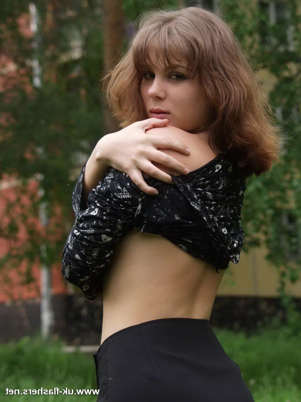 16P Our camera joins amateur cutie Clara on a day out where she flas