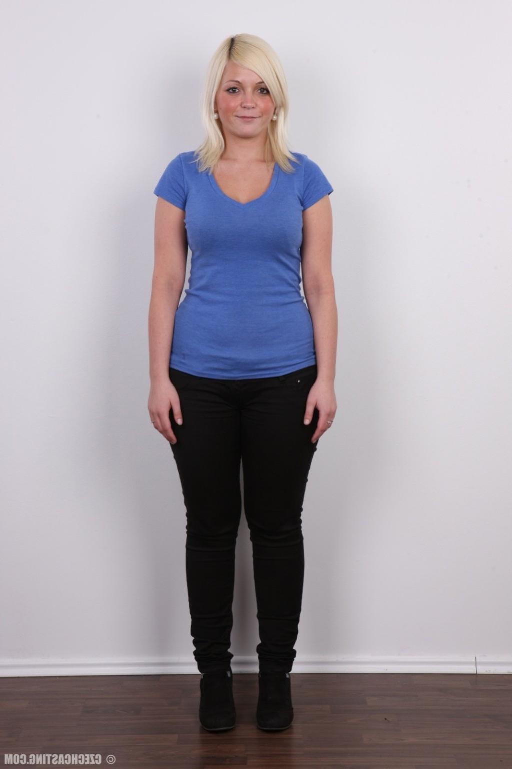 17P Curvy amateur blonde poses for camera