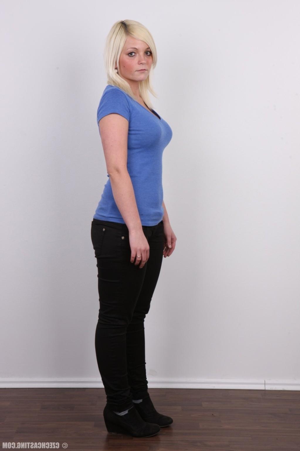 17P Curvy amateur blonde poses for camera